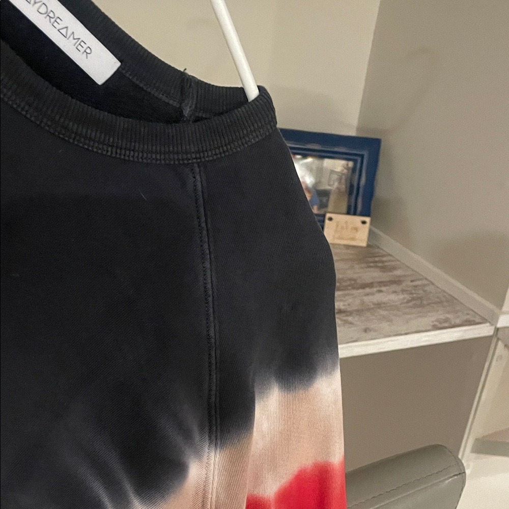 Daydreamer Black and Red Tie-Dye Sweatshirt - Picture 6 of 7